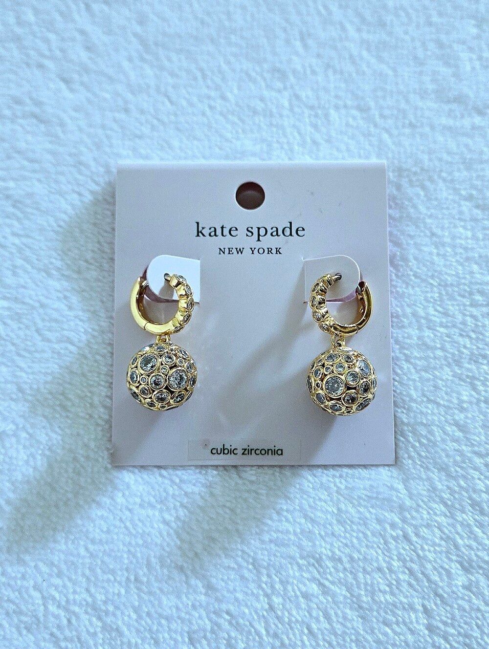 Kate Spade♠️ "On The Dot" Sphere🌎 Huggie🤗 Hoop Earrings
